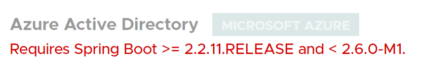 Spring Initializr Version Error for Azure AD