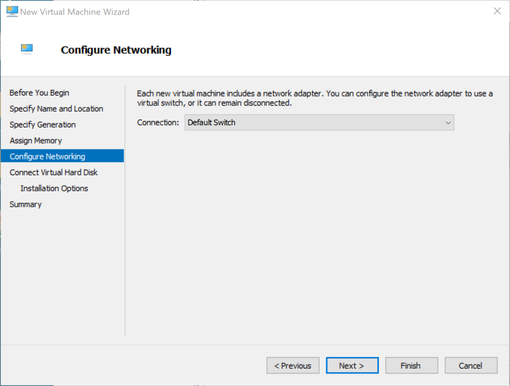 Hyper-V Step 4 Networking