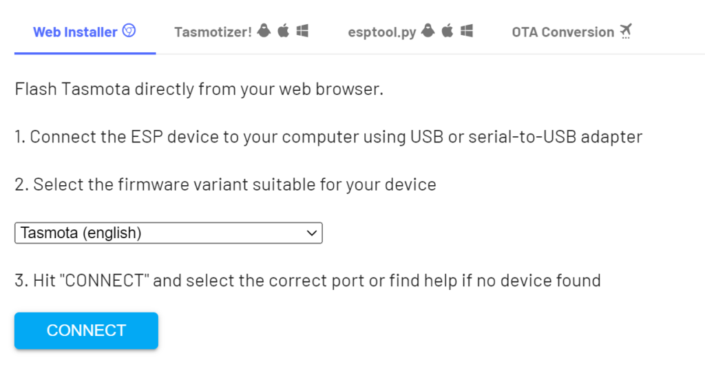 Tasmota Web Installer